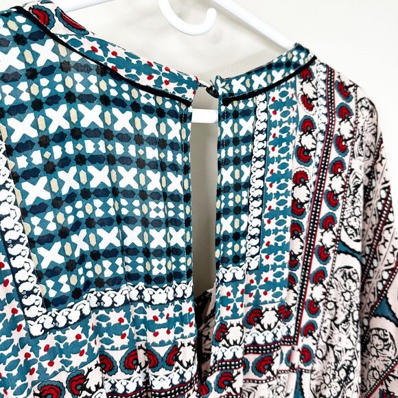 Cleobella Wesley Bohemian Tassel Smocked Waist Romper Shorts W/ Pockets Size S - Picture 6 of 9